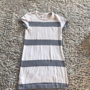 Lou & Grey grey and off white striped dress